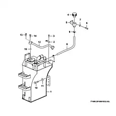 Hose - Блок «Hydraulic oil tank system F1000-2910001632.A2c»  (номер на схеме: 8)