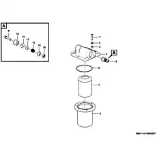 By-pass valve QF60M33G-1-100 - Блок «Oil filter (410710) B0411-4110000507»  (номер на схеме: 5)