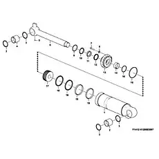 Cylinder head CF545-01 - Блок «Tilt cylinder (371401) F1412-4120003097»  (номер на схеме: 13)