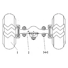 Front axle A512 - Блок «Передняя ось в сборе»  (номер на схеме: 2)
