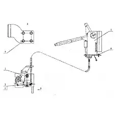 Control mechanism LG23-953B - Блок «J4 - Парковочный тормоз в сборе»  (номер на схеме: 5)
