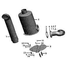 Exhaust pipe 612600111518 - Блок «Глушитель в сборе gr1104003»  (номер на схеме: 1)
