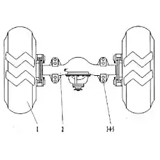 Rear axle - Блок «Задняя ось в сборе 2»  (номер на схеме: 2)