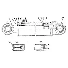 Piston rod - Блок «371401 Рулевой цилиндр»  (номер на схеме: 1)