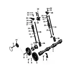 Rocker arm 614050049 - Блок «Распределительный механизм клапана gr615050033»  (номер на схеме: 28)