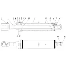 SCREW GB70.1-M8*30-8.8 - Блок «Цилиндр подъемной рукояти»  (номер на схеме: 15)