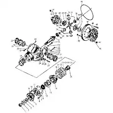 HALF AXLE GEAR SPACER - Блок «Передняя ось главного привода в сборе»  (номер на схеме: 43)