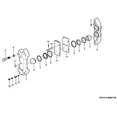 Sealing ring JF.A.ZL4050.07 - Блок «Brake caliper assembly E0713-4120001739 (371104)»  (номер на схеме: 3)