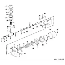 Sealing kit - Блок «Pneumatic cylinder J2240-4120006350 (46455)»  (номер на схеме: 3)