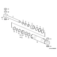 Piston - Блок «Steering cylinder I2110-4120000553 (3713CH)»  (номер на схеме: 17)