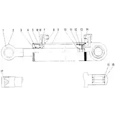 PISTON - Блок «Цилиндр рулевого управления (371368)»  (номер на схеме: 14)