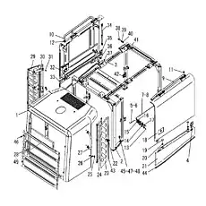 WINDOW PILLAR - Блок «Капот дизельного двигателя в сборе»  (номер на схеме: 49)
