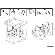 Pressure switch  YK212B/D1 - Блок «Electric equipment D0600-2906000997.S»  (номер на схеме: 1 )