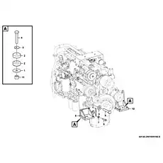 Engine bracket   - Блок «Engine mounting A0140-2901005166.S»  (номер на схеме: 5 )