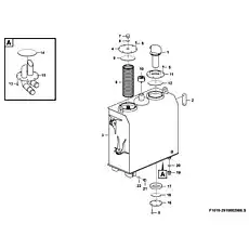 Plug  LGB142-03016 - Блок «Hydraulic fluid tank F1010-2910002988.S»  (номер на схеме: 19 )
