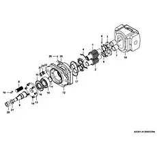 O-ring  O020143N0674 - Блок «Hydraulic motor A0351-4120003294 (120101)»  (номер на схеме: 15 )