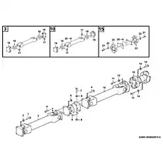 Propeller shaft   - Блок «Propeller shaft assembly E0800-2908000879.S»  (номер на схеме: 15 )