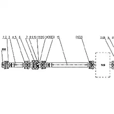 REAR CARDAN SHAFT CDZK-403 - Блок «Группа привода вала»  (номер на схеме: 16)