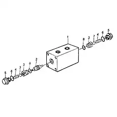 SPRING - Блок «B6800I14 Двунаправленный гидравлический замок»  (номер на схеме: 4)