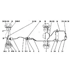 TUBE OF REAR AXLE (LEFT) - Блок «Рабочая тормозная система»  (номер на схеме: 7)