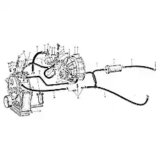 Hose Ф19 - Блок «Коробка передач и преобразователь крутящего момента LW330F.3»  (номер на схеме: 4)