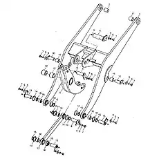 Lift Arm - Блок «Соединительная система (высокий отвал) 300F.08II»  (номер на схеме: 1)