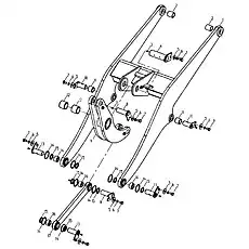 Pitman Arm Pin - Блок «Соединительная система (высокий отвал)»  (номер на схеме: 4)