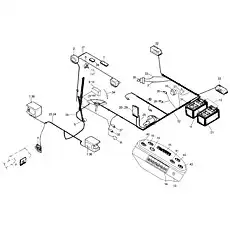 Выключатель зажигания (Лента коробки прибора) - Блок «Электросистема 252606216»  (номер на схеме: 13)
