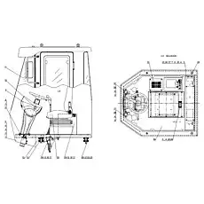 Плита перекрытия тепляка (Оснащение вентилятора) - Блок «Кабина 1»  (номер на схеме: 25)