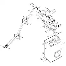 Уплотнительная прокладка (Z5G.7.1-16) - Блок «Рабочая гидросистема 1»  (номер на схеме: 11)