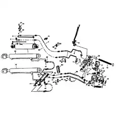 Правый подъемный цилиндр - Блок «Рабочая гидравлическая система LW330F.10»  (номер на схеме: 44)