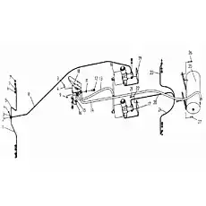Правая трубка - Блок «Система торможения LW330F(II).12»  (номер на схеме: 5)