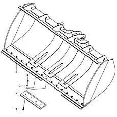 Заменяемая планка лезвия - Блок «Ковш-лопата легкого материала (4.0) 252904851»  (номер на схеме: 2)
