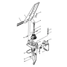 КЛИНОВАЯ ШПИЛЬКА 2х16 - Блок «Управляющий клапан акселератора»  (номер на схеме: 3)