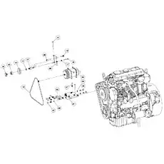 BRACKET - Блок «Компрессор и установка двигателя»  (номер на схеме: 1)