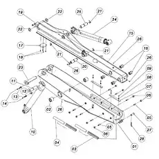 BACKHOEARM RAM ASSEMBLY - Блок «Выдвижной экскаваторный ковш, наружный/внутренний»  (номер на схеме: 10)