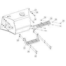 STEP - Блок «Топливный бак - Рама ходовой части, установка подножек»  (номер на схеме: 2)