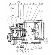 Соединительный элемент - Блок «Двигательная система»  (номер на схеме: 19)