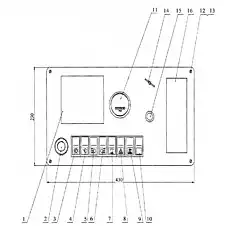 Разъем для ремонтного фонаря - Блок «Контрольная панель»  (номер на схеме: 15)