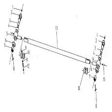 Бoлт M10x50 - Блок «Штанга рулевой системы»  (номер на схеме: 12)