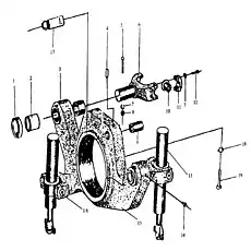 Подъемный цилиндр - Блок «Осевой узел качения»  (номер на схеме: 13)