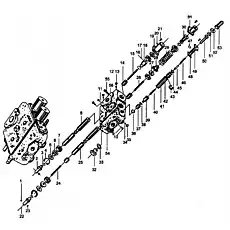 Плунжер подъемного цилиндра - Блок «Блок клапана управления DF25B2»  (номер на схеме: 8)