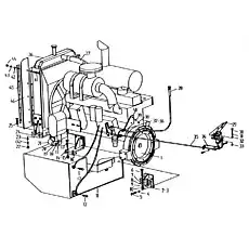 Резиновая пластина - Блок «Система двигателя LW330F»  (номер на схеме: 16)