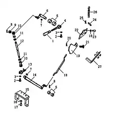 PIN Ф2Х16 - Блок «Рычаг стояночного тормоза»  (номер на схеме: 8)