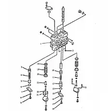 RETAINER - Блок «Подъем лезвия и клапан управления наклоном»  (номер на схеме: 18)