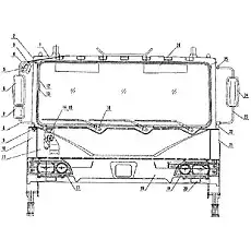 Upper bracket of right rearview mirror - Блок «Передняя лебедка D1130000081ZY»  (номер на схеме: 2.)