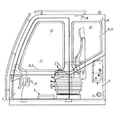 Glass sealing strip-left windshield - Блок «Левая сторона борта D1130000079ZY»  (номер на схеме: 7)