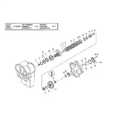 BACKING RING - Блок «GEARBOX - LOW (1ST) SPEED CLUTCH SHAFT GROUP (HR36000)»  (номер на схеме: 12)