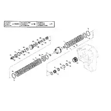 GASKET - Блок «REVERSE AND 2ND CLUTCH SHAFT GROUP (HR40000)»  (номер на схеме: 3)