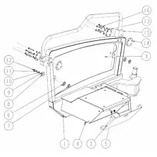 подлокотник INSIDE пластина - Блок «Опоры левого сиденья 200604501»  (номер на схеме: 14)